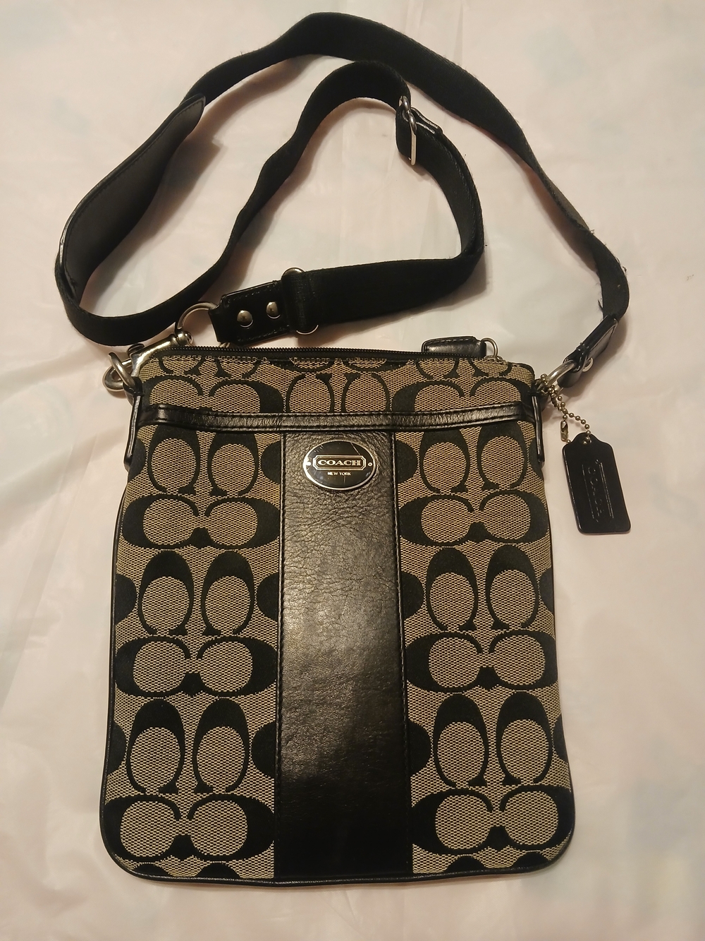 Coach Signature Canvas Crossbody Bag in Brown/Black